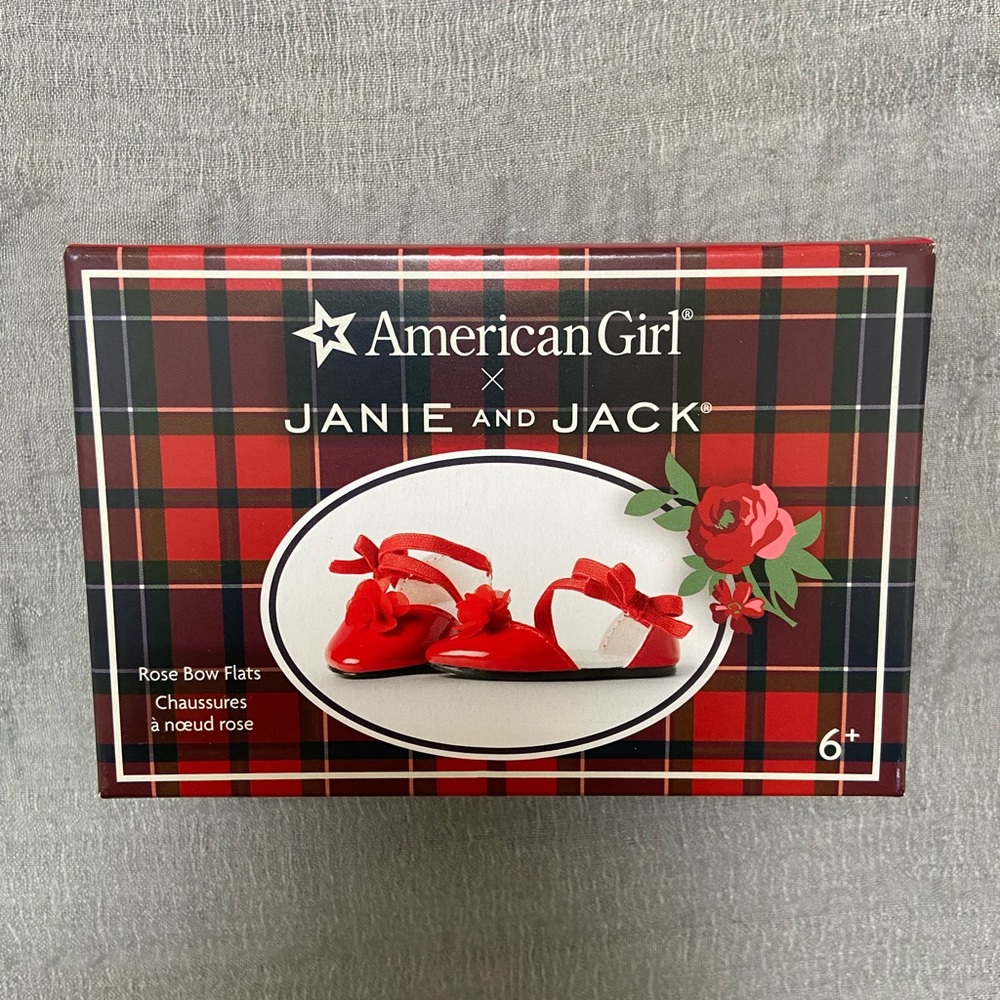 American Girl x Janie and Jack Rose Bow Flats